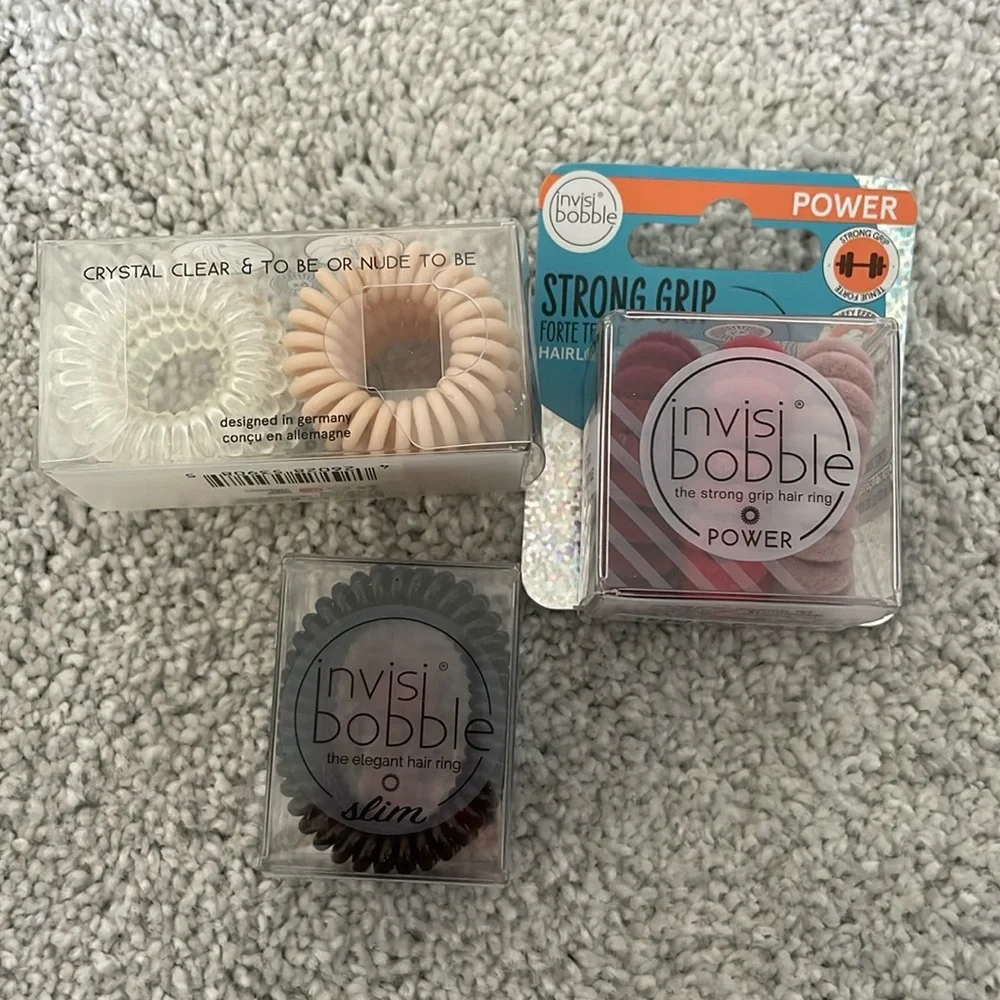 Invisi bobble bundle of 12 hair rings 3 different varieties